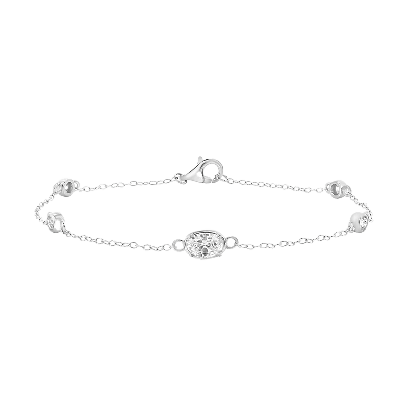 Sterling Silver Crystal Bracelet