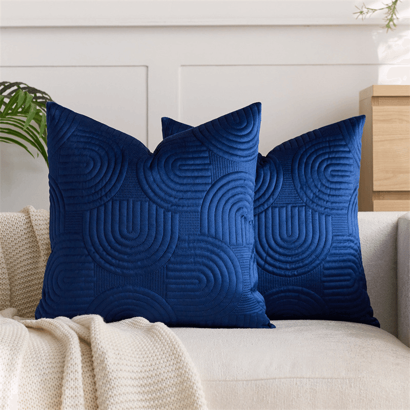 Soft Velvet Arc Throw Pillow Covers (2 Pack)
