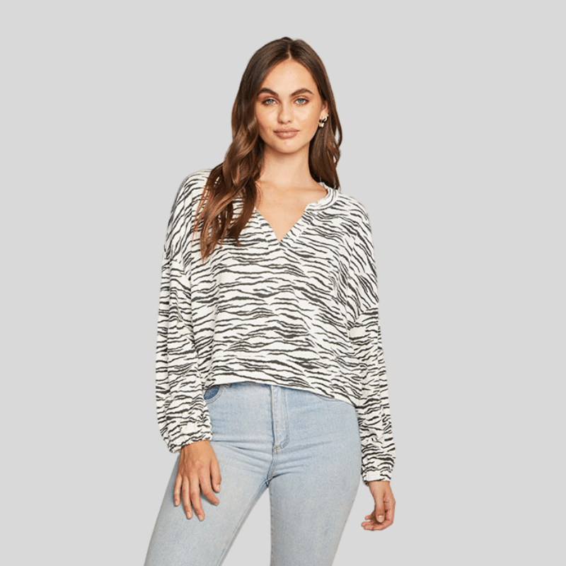 Love Rib V Neck Henley