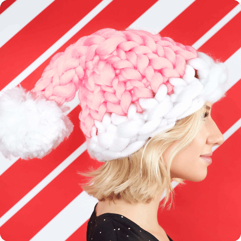 Chunky Knit Christmas Hat
