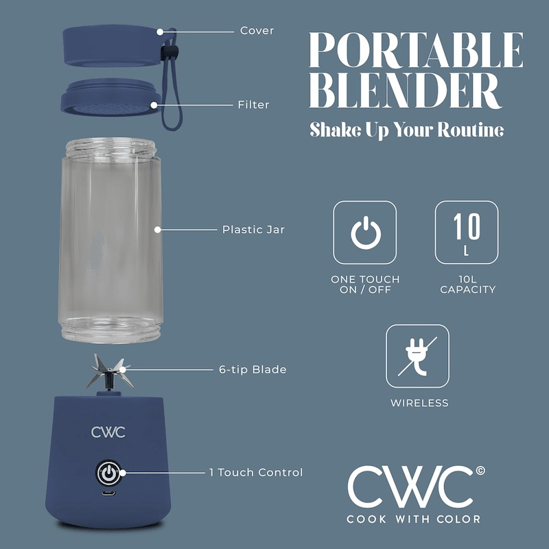 Rechargeable Portable Blender Bottle (2 Pack)