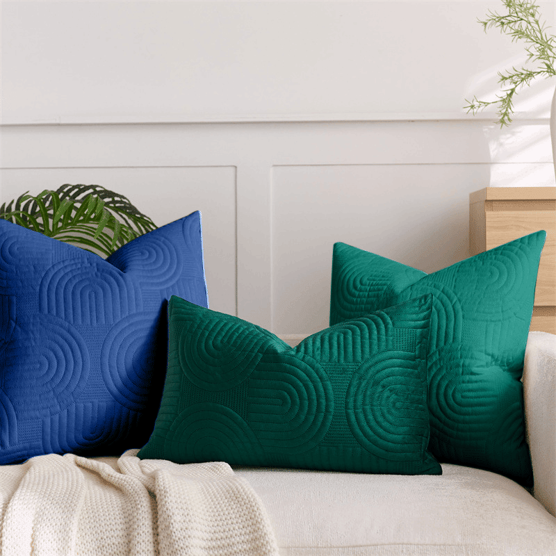 Soft Velvet Arc Throw Pillow Covers (2 Pack)