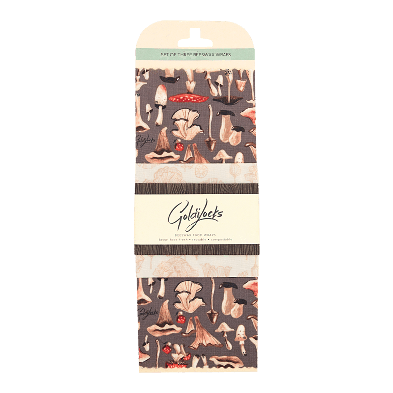 Beeswax Wraps Set 3x - Mushroom