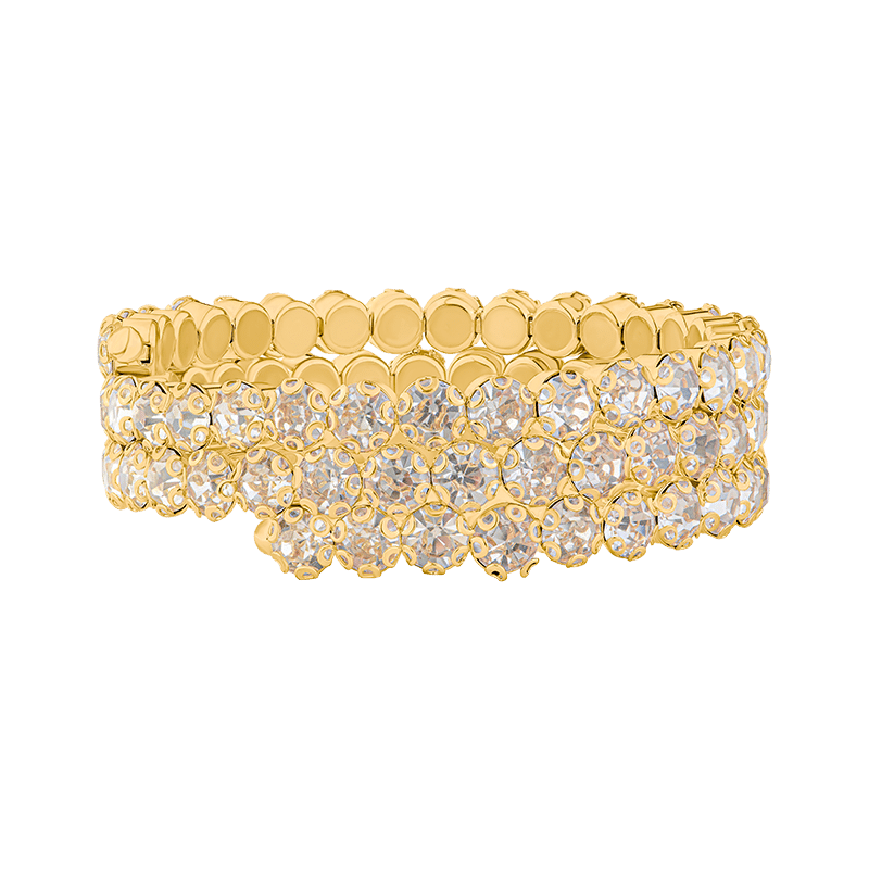 Flexi Triple Strand Crystal Wrap Bracelet