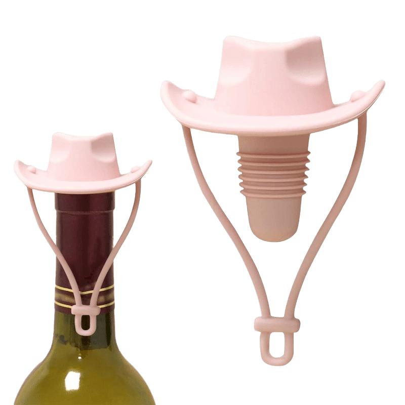 Silicone Cowboy Hat Wine Stopper (2 Pack)
