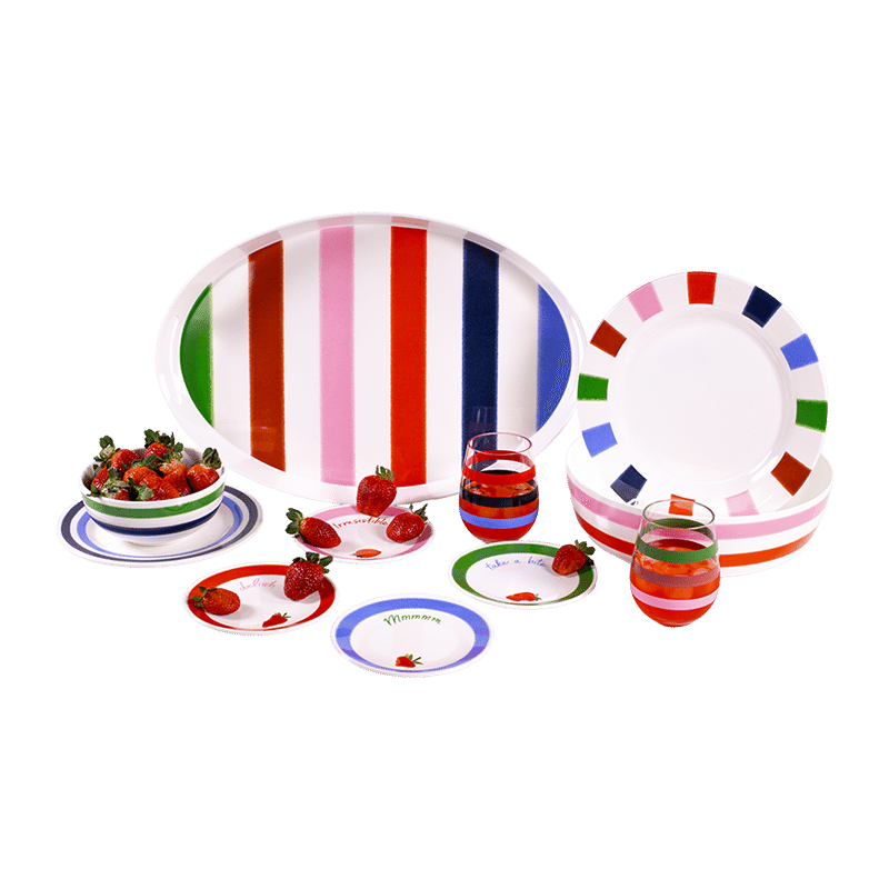 Melamine Serving Bowl, Adventure Stripe