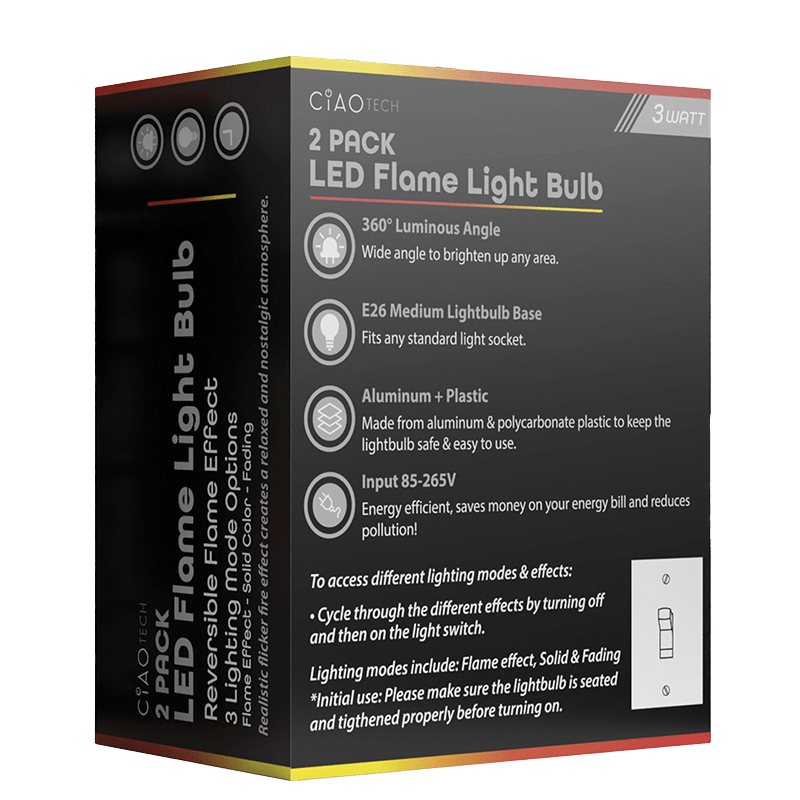 LED Flame-Look Light Bulb (2 Pack)