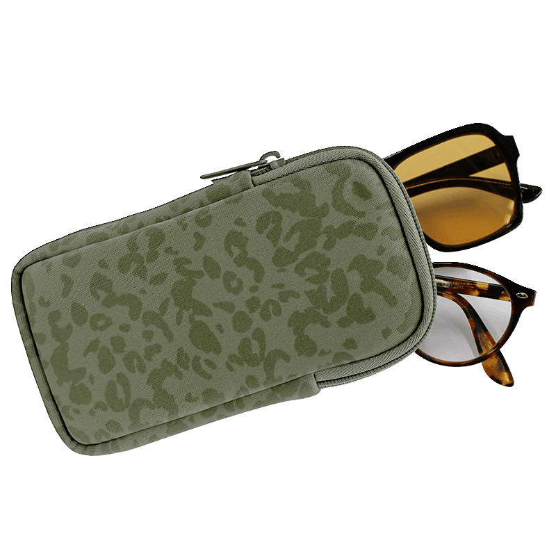 Leopard Double Eye Glass Case