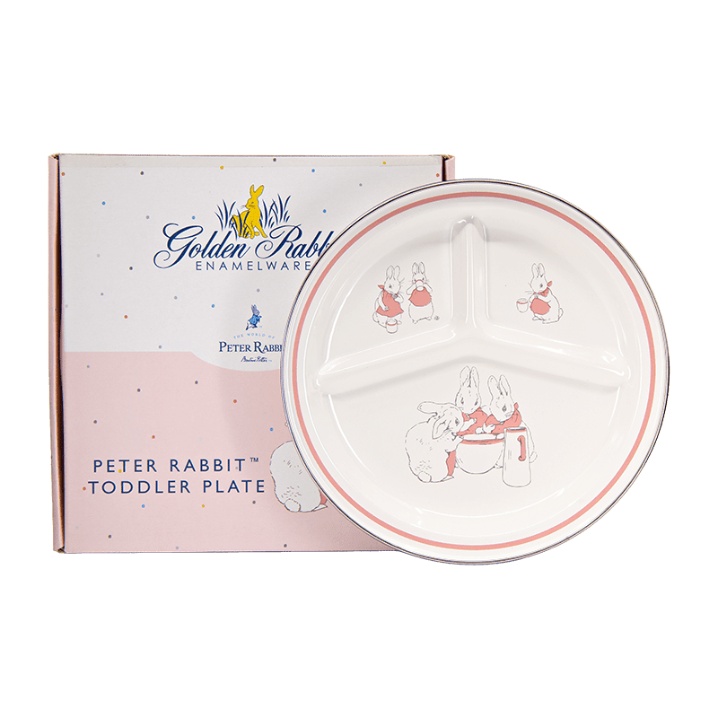 Girl Bunnies Toddler Plate