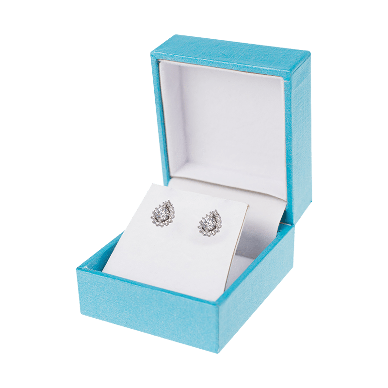 3 Cttw Pear/Round Cz Framed Studs