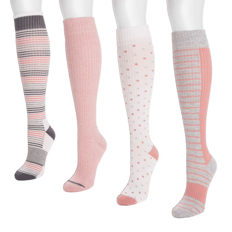 4Pk Tall Compression Sock