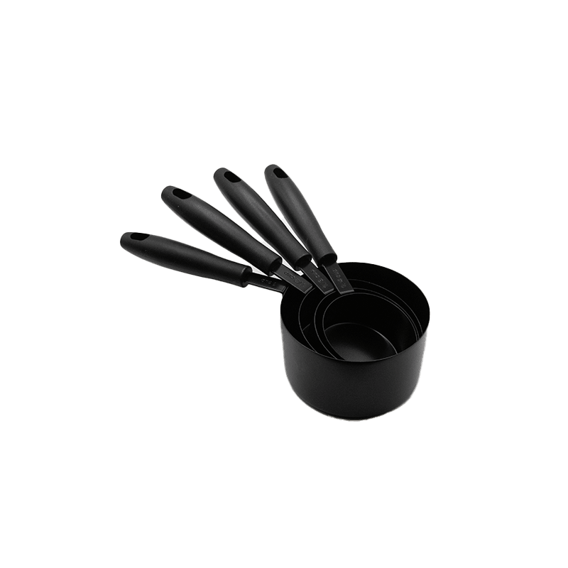 8 Piece Measuring Cup Set with Black Handles