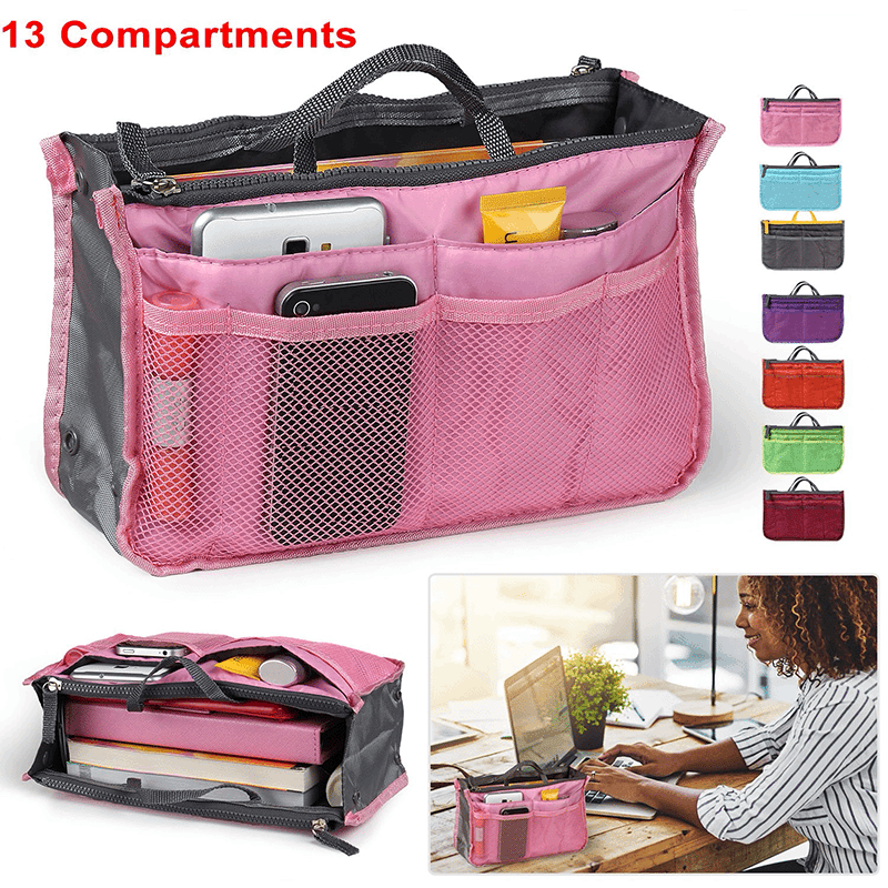 Bag Insert Organizer with Hand Strap