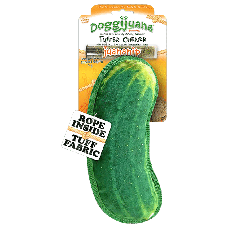 Tuffer Chewer Dill Pickle Refillable Dog Toy