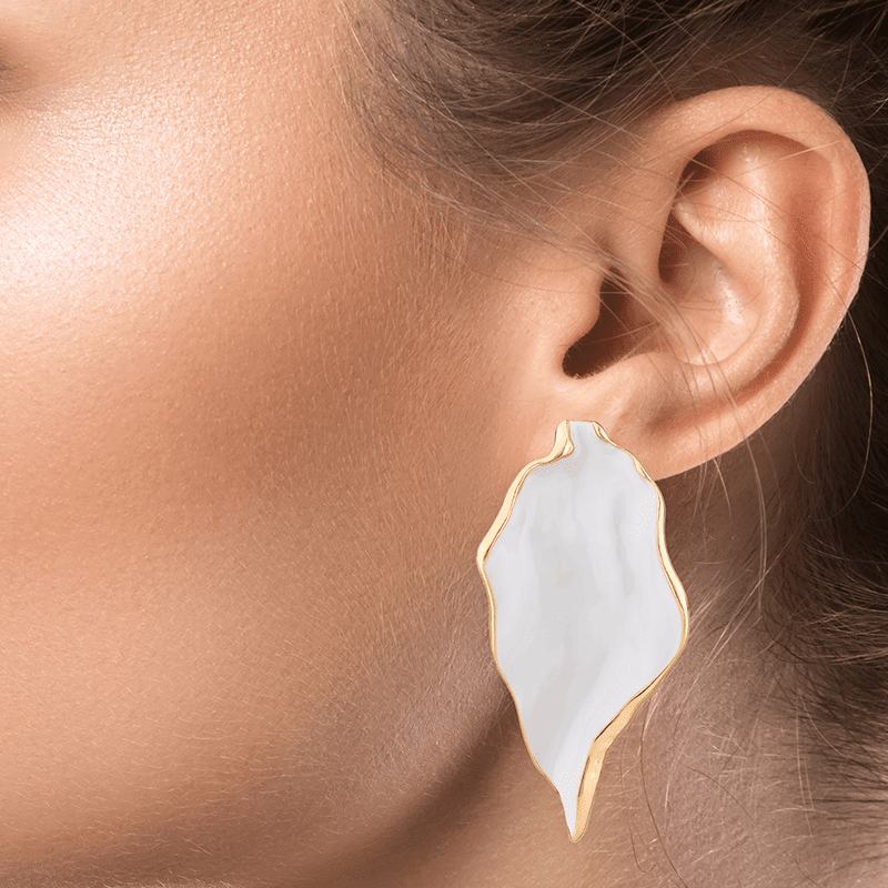 Irregular Iridescent Statement Earring