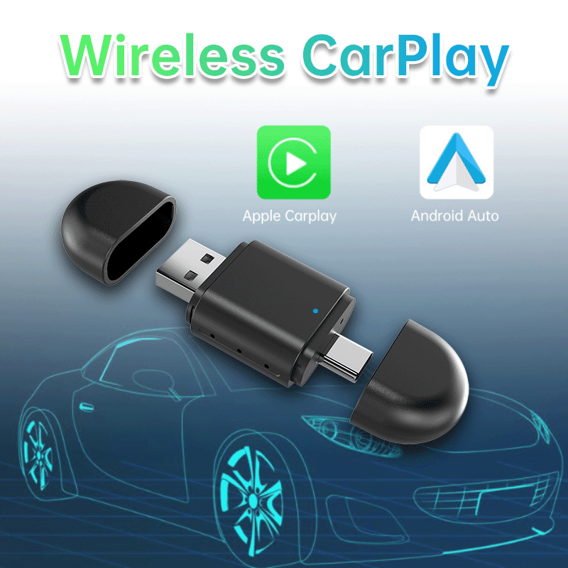 2-in-1 Wireless CarPlay & Android Auto Adapter