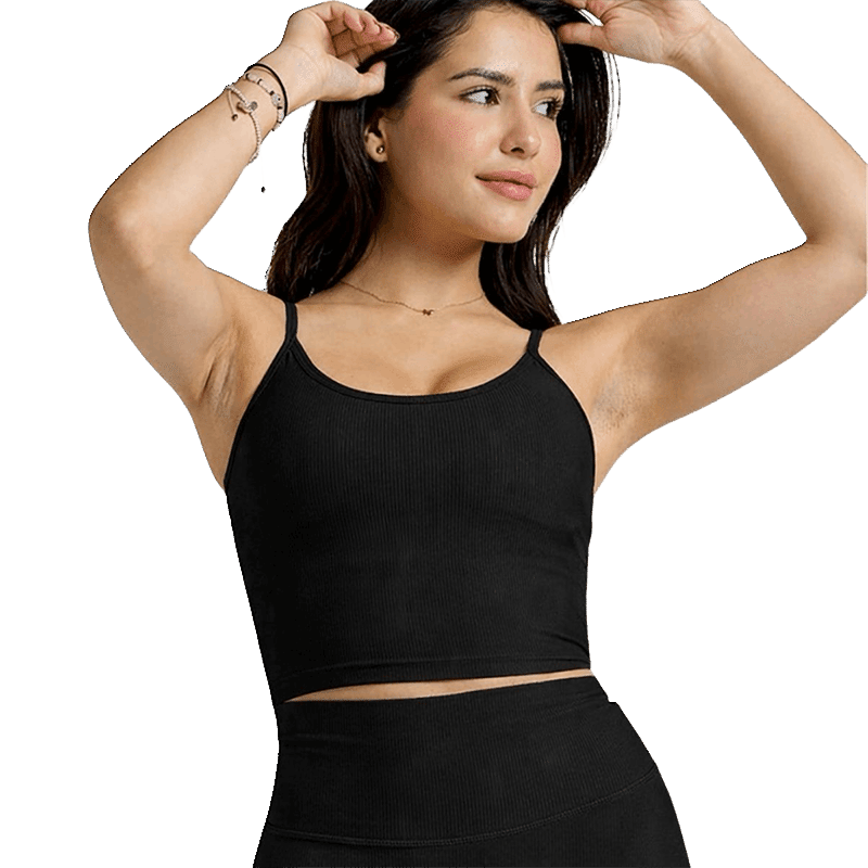 Ribbed String Bra