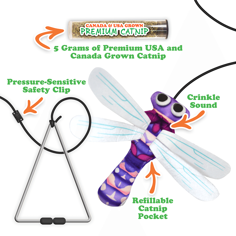 Jump 'N' Jamb Dragonfly Catnip Teaser Toy