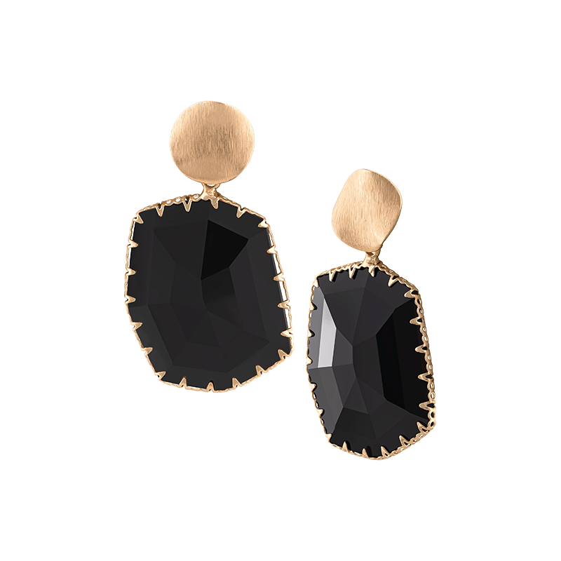 Hand-Set Faceted Crystal Drop Earring