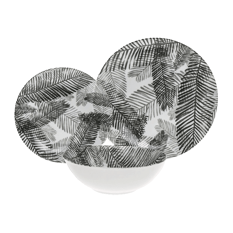 Artisan Printed Porcelain 12 Piece Dinnerware Set