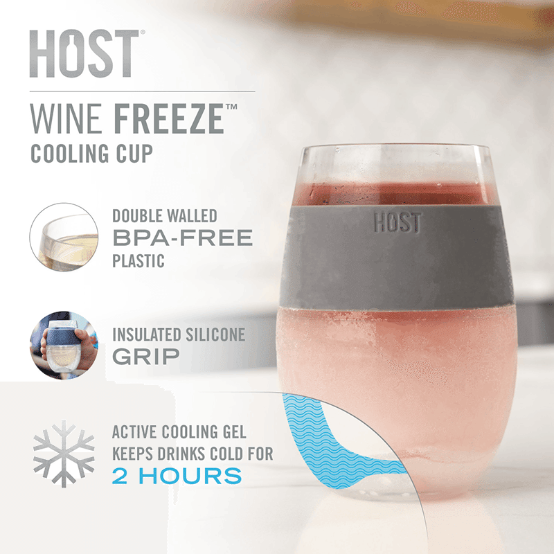 Wine Freeze Translucent Cooling Cups (Set of 4)