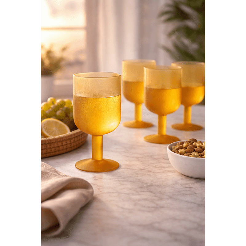 10oz Frosted Stemmed Goblet (4 Pack)