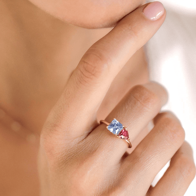 Toi Et Moi My Love 18k Gold Plated Ring Size 7