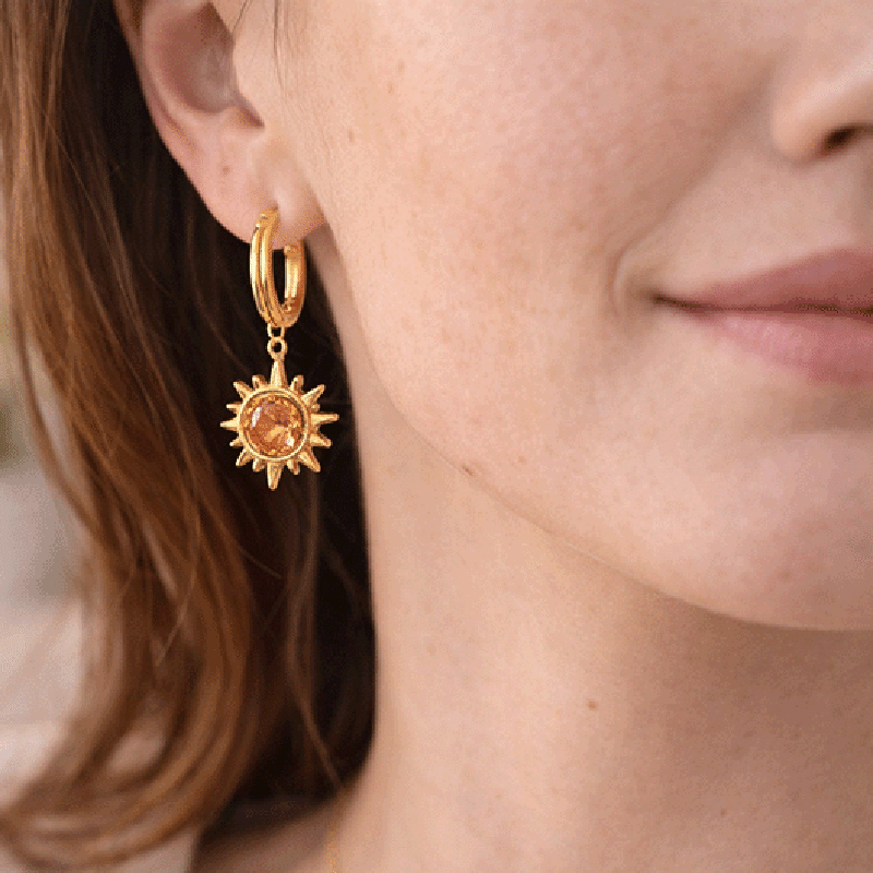 Aurora Sunburst Crystal Earrings