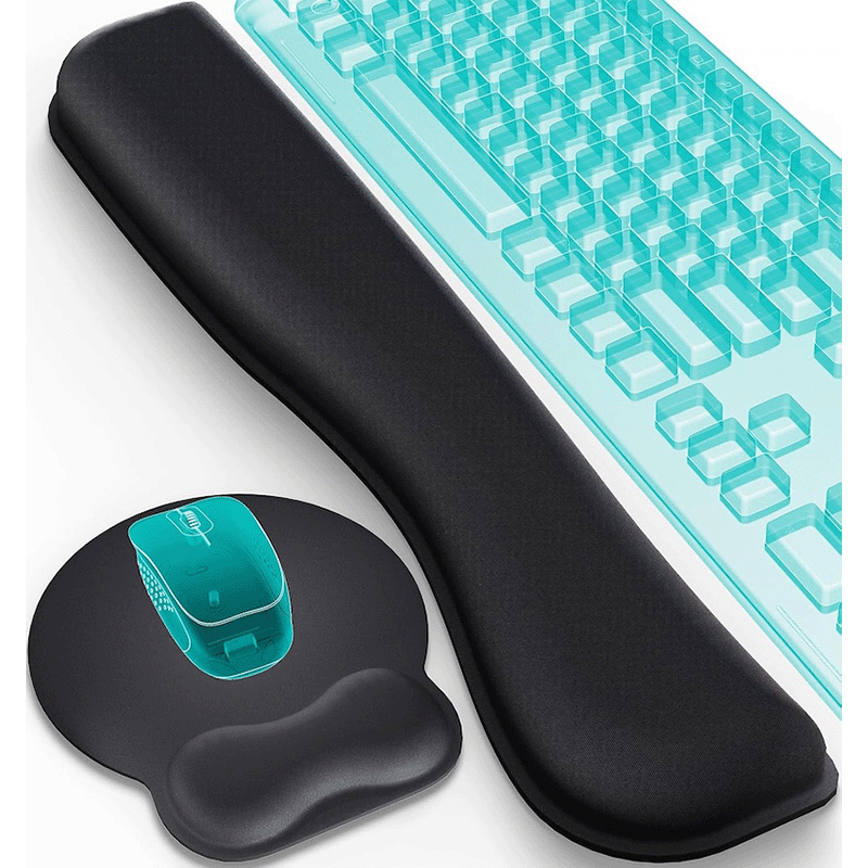 Ergonomic Memory Foam Wrist & Mouse Pad Set