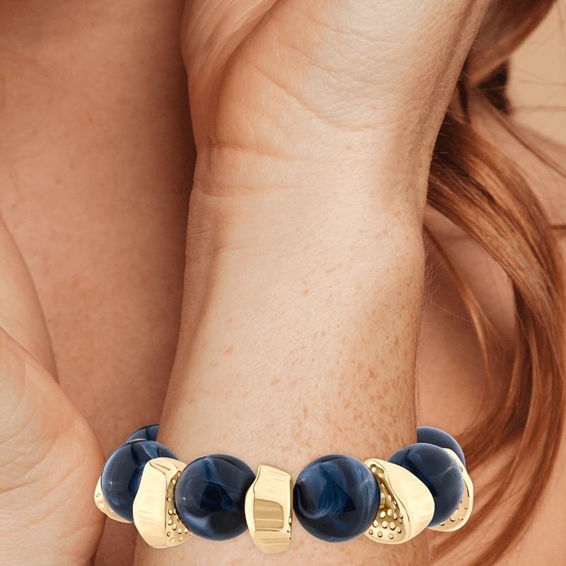 Large Acrylic Beaded Stretch Bracelet