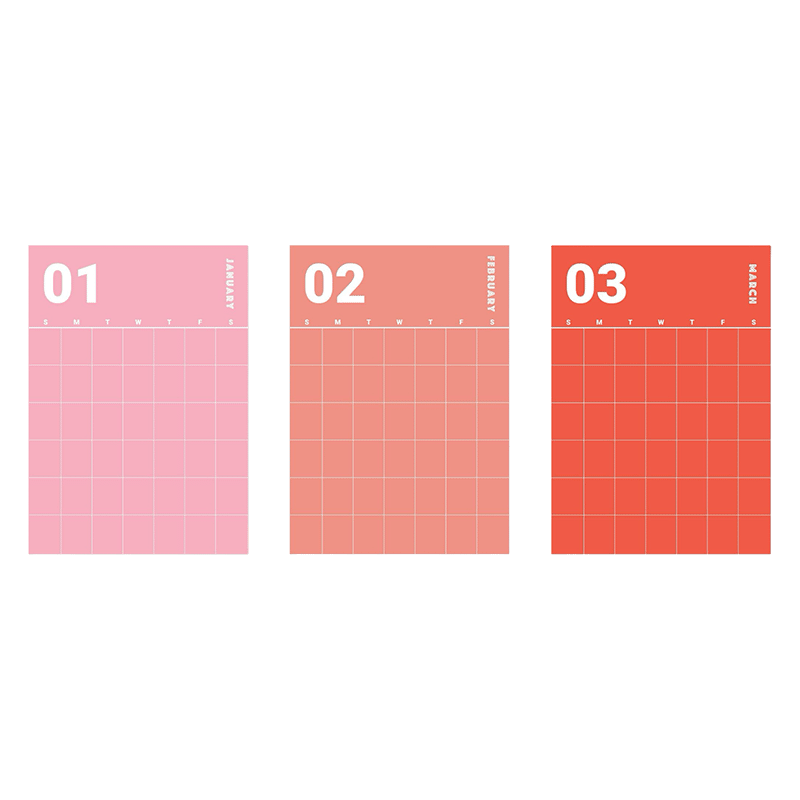 Start Anywhere Rainbow Wall Planner