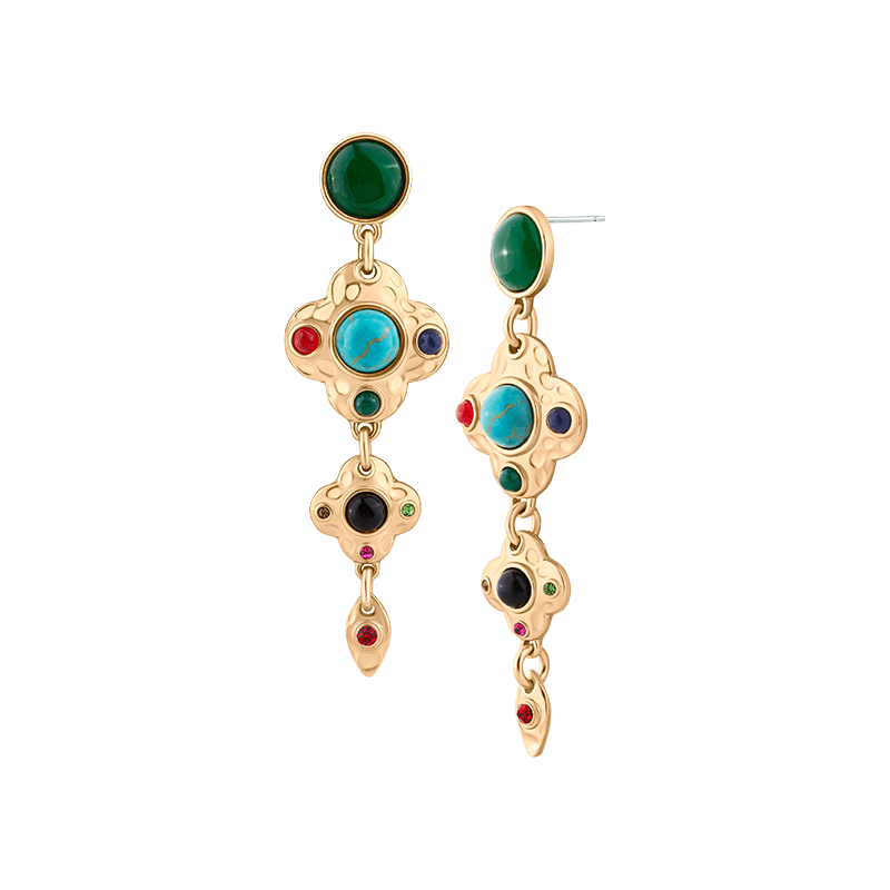 Ornate Graduating Clover Drop Earring