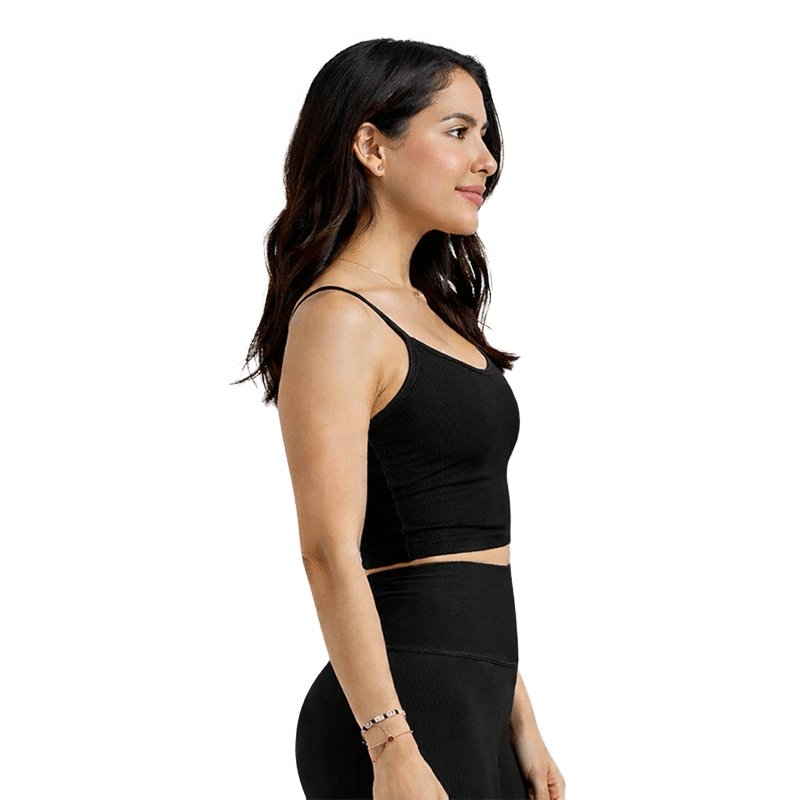 Ribbed String Bra