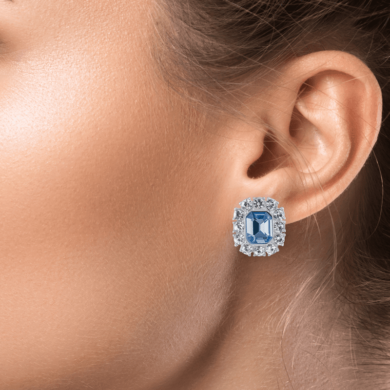 Halo Crystal Pave Glam Earring