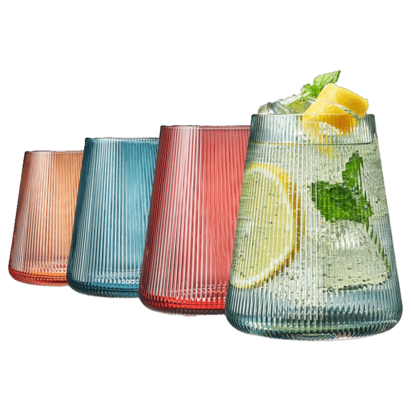 Set of 4 Tonal Stemless Wine Glasses