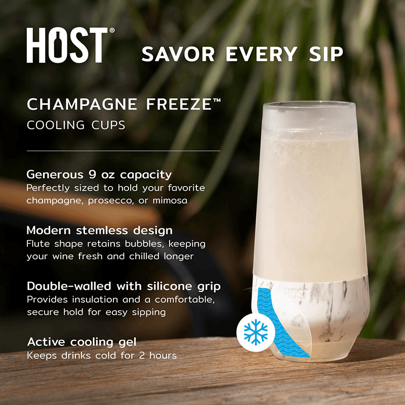 Champagne Freeze Cooling Cups (Set of 2)