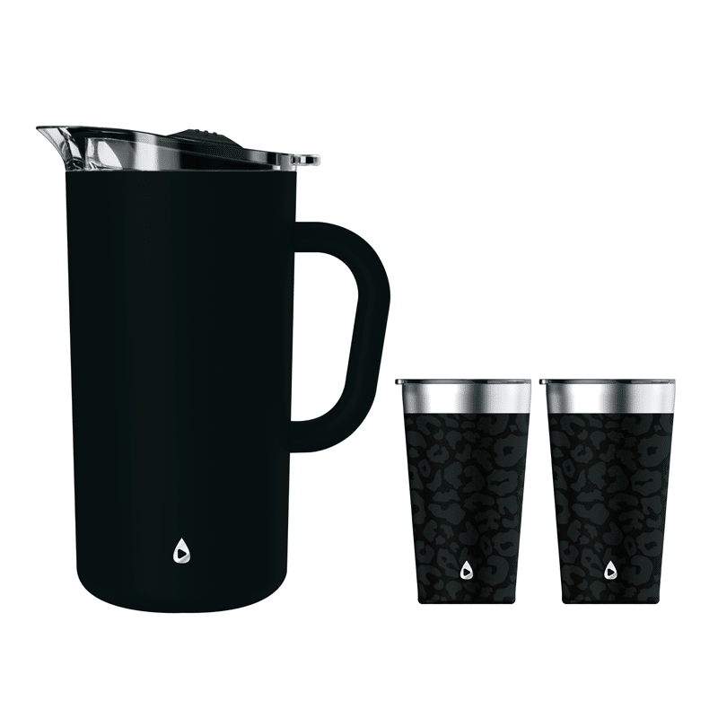 Stainles Steel Pitcher With 2 16 OZ Tumblers SET 