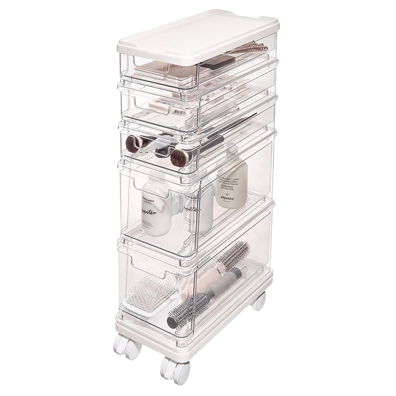 Stacking 5 Drawer Storage Cart