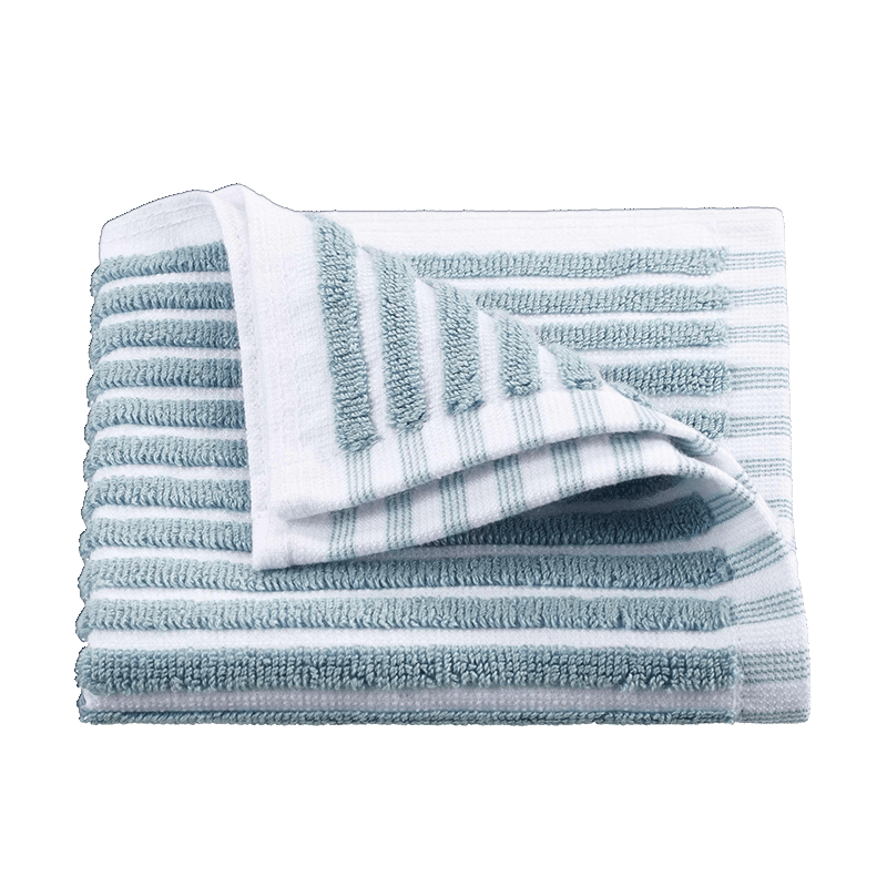 Martex Restore Sculpted Stripe Light Blue Wash Cloth