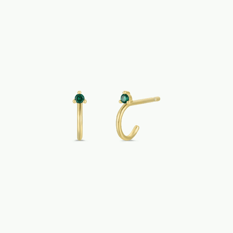 Open Mini Hoop - Emerald