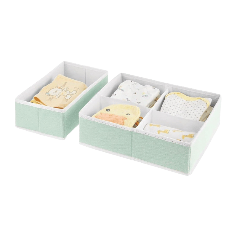 2 Piece Fabric Drawer Organizer Set