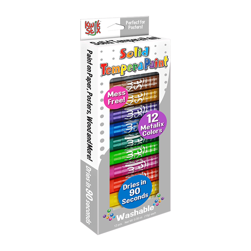 Kwik Stix Tempera Paint 12 Metalix Colors