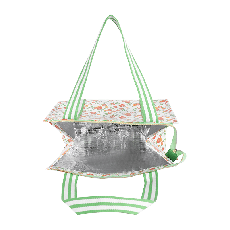 Insulated Market Tote, Floral Cloud Dancer