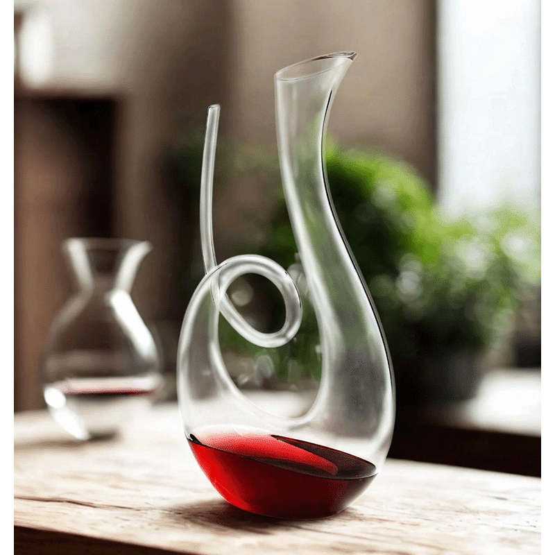 Contemporary Glass Wine Carafe