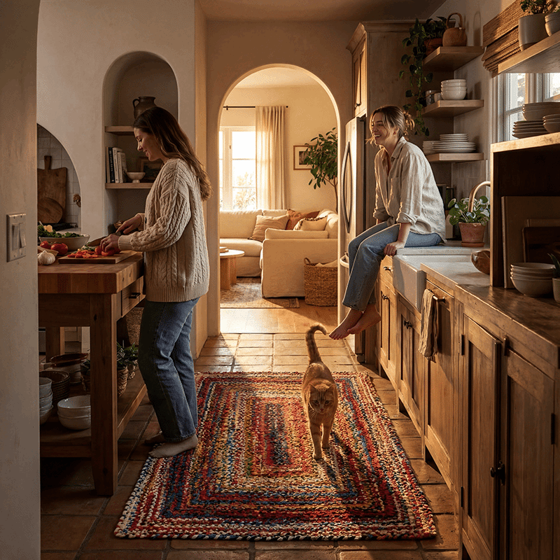 Tammara Bohemian Hand Braided Area Rug