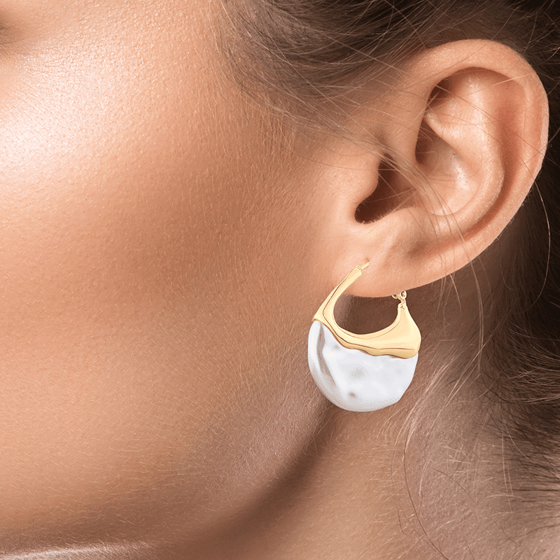 Baroque Sculptural Pearl Earring