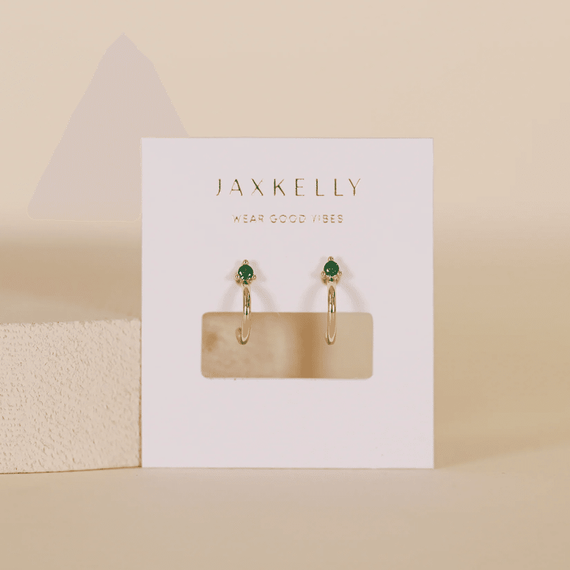 Open Mini Hoop - Emerald