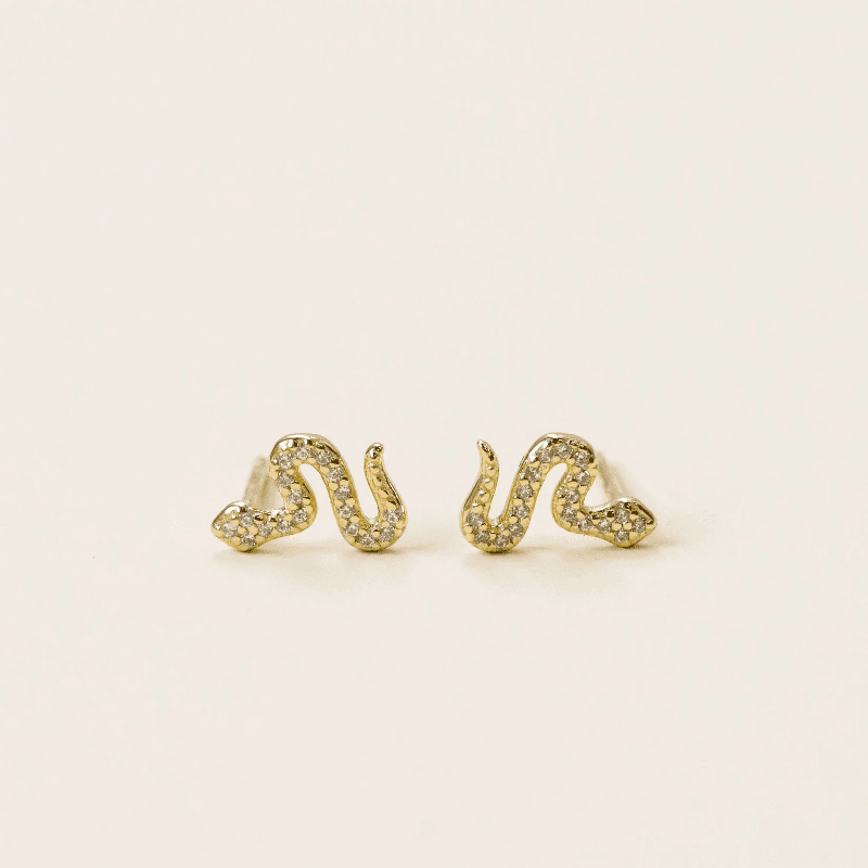 Pave Stud - Snake