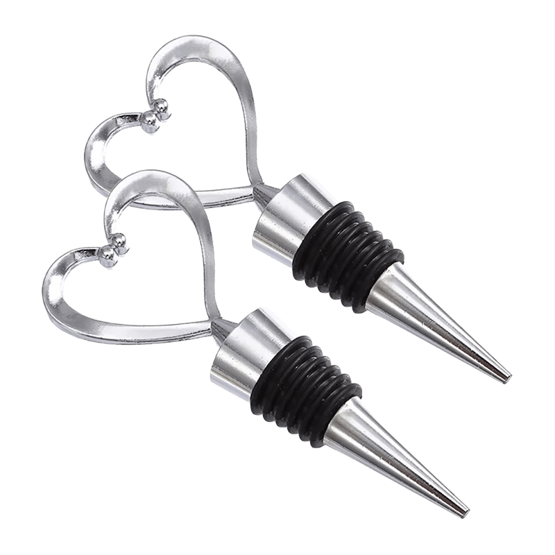 Heart Shaped Wine Bottle Stopper (2 Pack)