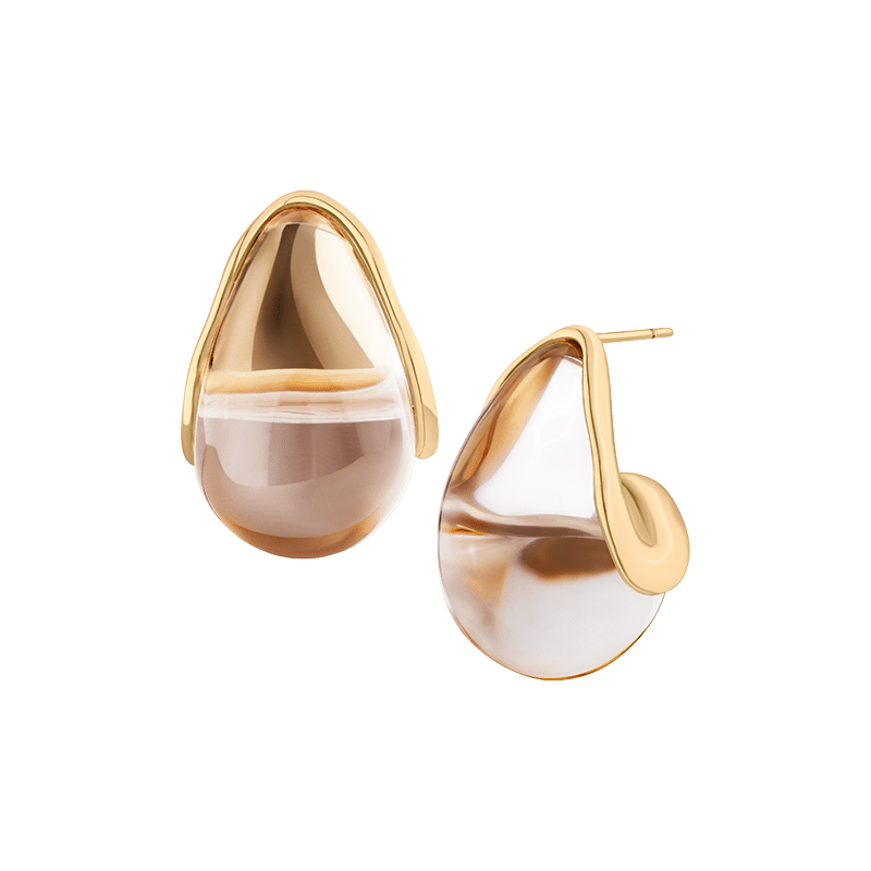 Modern Sculpted Lucite Earring